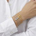 Small Heart Chain Bracelets in Gold Silver and Rose Gold Tone view 4
