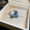 Blue Cluster Ring