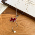 Flocked Horse Pendant Long Necklaces - 3 Styles Polished Decorative Design view 6