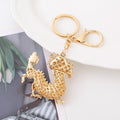 Rhinestone Chinese Dragon Keychain Enamel Charm Braided Cords view 4