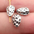 10x7.2x4mm 0.64g Antique Silver Zinc Alloy Hammered Teardrop Flat Spacer Beads for Jewelry Making