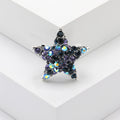 Full Crystal Five Point Star Brooch in Four Jewel Colors view 3