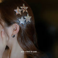 Crystal Star Hair Clips in Silver and Purple Hair Accessory view 3