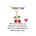 Enamel Cherry or Strawberry Charm Clip with Pocket Hug Message Card view 5
