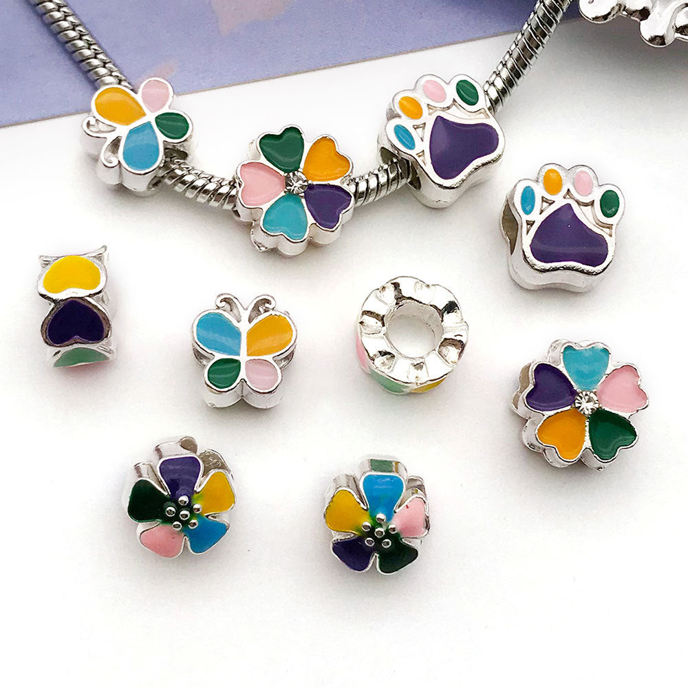 Enamel Zinc Alloy Heart Enamel Charm Pendants Style 3436