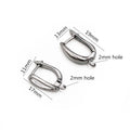 U Shaped Leverback Earring Hooks With Hanging Loops view 2