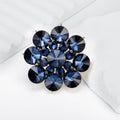 Sunflower Crystal Metal Brooch Pin for Jackets and Lapels view 5