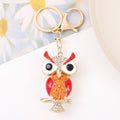 Rhinestone Owl Keychain Metal Cartoon Bird Bag Charm view 8