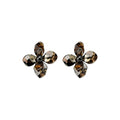 Textured Petal Flower Stud Earrings in Three Patterns view 5