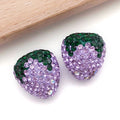 Crystal Rhinestone Strawberry Ball Charm Pendant for DIY Bracelet Necklace Phone Strap Making