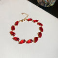 Oval Faceted Crystal Bracelets in Eight Bright Color Styles view 6