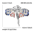 Winged Dancer Brooch in Four Enamel and Crystal Palettes view 6