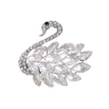 Silver Tone Swan Crystal Four Designs Metal Brooch Pin view 1