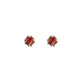 Rose Gold Amber Cube Cage Mini Stud Earrings Geometric view 5