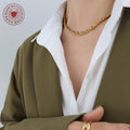 Thick Twisted Rope Chain Necklace Bracelet Gold Steel view 3