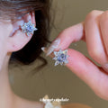 Lavender Crystal Starburst Ear Cuffs Statement Jewelry Design view 1