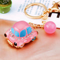Jelly Cartoon Car Keychains in Five Pink Blue Purple and White Colors view 9