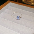 Clear Round Crystal Transparent Band Floating Finger Ring view 6