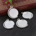 Rotating Round Cabochon Pendant Trays in Mixed Finishes view 4