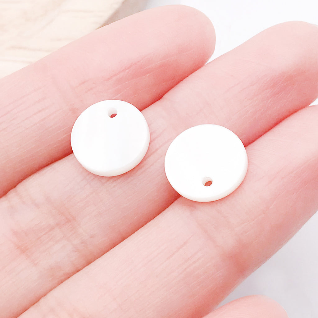 Zinc Alloy Shell Disc Charm Pendants for DIY Bracelet Necklace Jewelry Making