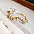 Gold Open Cuff Bangles Pearl Crystal Multicolor Accents view 8