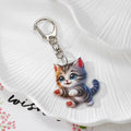 Acrylic Animal Print Keychains Lobster Clasp 9 Cute Styles view 10
