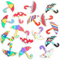 Colorful Umbrella Enamel Metal Jewelry Charms, 16 Designs view 3