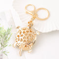 Rhinestone Turtle Keychain Gold Clasp Four Crystal Shell Colors view 4