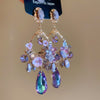 Purple Floral Drop