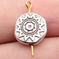 Sun-Pattern Round Small-Hole Beads in Seven Size and Finish Styles view 3