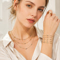 Round Bezel Zircon Necklace and Bracelet in Twenty Four Variants view 2