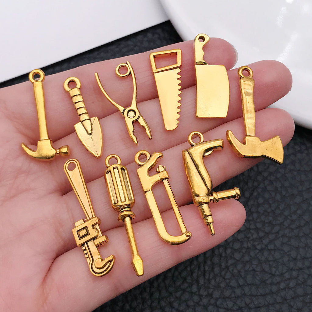 Zinc Alloy Knife Tool Theme Charm Pendant for DIY Necklace Bracelet Keychain Jewelry