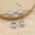 Spiral Disc Metal Beads in 3 Metal Finishes for Jewelry Making view 2