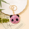 Rhinestone Panda Head Keychain Gold Hardware Many Options view 7