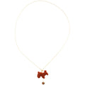 Brown Flocked Horse Pendant Lariat Necklaces in Two Shades view 5