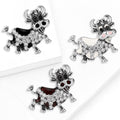 Crystal Ox Brooch in Detailed Metal and Crystal Design view 2