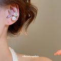Double Crystal Ear Cuff with Silver Tone Setting with Reflective Details view 3