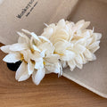 Fabric Flower Cascade Black Claw Hair Clips Pink White Purple view 7