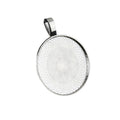 Round Bezel Cabochon Tray Pendant Blank Side Bail Silver-Tone view 5