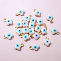 Colorful Enamel Flower Eye Charms in Nine Pictured Options view 6