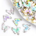 Polished Gold Silver Butterfly Alloy Charms in 12 Styles view 1