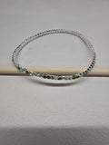 Single Row Stretch Crystal Bracelets Silver 8 Colors view 10