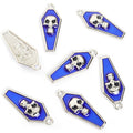 Skull Coffin Charms in Five Enamel Colors and Two Metal Tones view 10