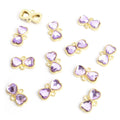 Faceted Glass Bow Connector Jewelry Components For DIY Earrings And Bracelets Charms view 9