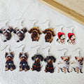 Acrylic Double-Sided Dog Print Dangle Earrings 6 Styles view 1