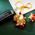 Illuminated Winged Horse Keychains With Red Bead Tassels view 4