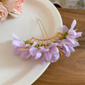 Fabric Bell Flower Gold Arch U Pin Hairpins Four Colors view 8