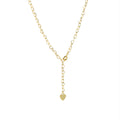 Heart Circle Link Chain Necklace Bracelet Gold Steel Rose view 10