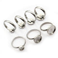Stainless Steel Round Pad Ring Blanks in Four Sizes view 5