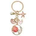 Four Pink and Blue Ocean Pearl-Look Metal Keychain Designs view 5
